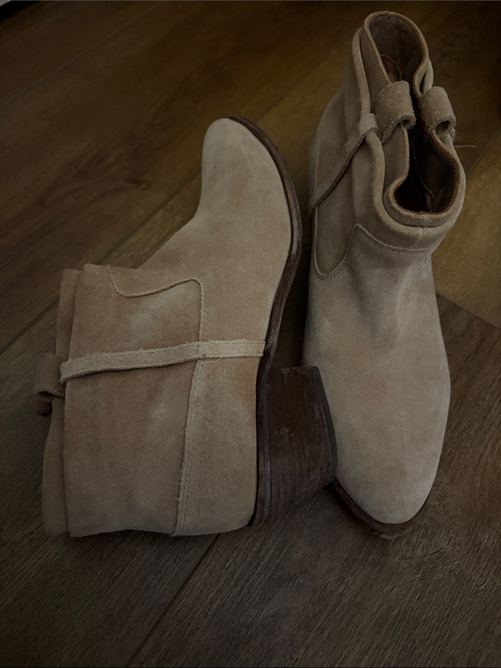 Tan Suede ankle boots